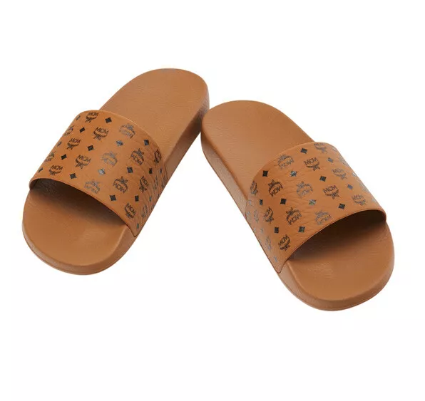 MCM slides men 10 in Box Brand New Logo Guaranteed Authentic