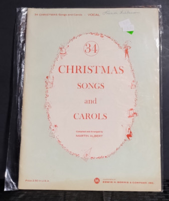 34 Christmas Songs and Carols Vocal Martin Albert Edwin H Morris Vintage Sheet M