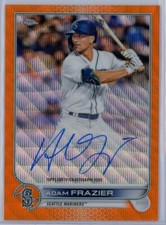 2022 Topps Chrome Adam Frazier Auto CVA-AF Orange Refractor 25/25