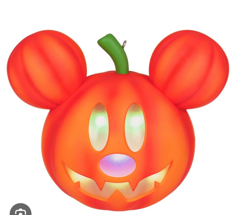 Hallmark Disney Mysterious Mickey Jack-O'Lantern Halloween Ornament LIGHT 5"