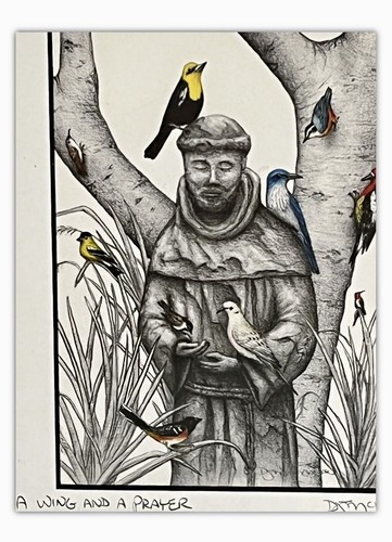 “A Wing And A Prayer” Signed Framed Artwork By Don McMahon 13 1/4x 11 1/2 New