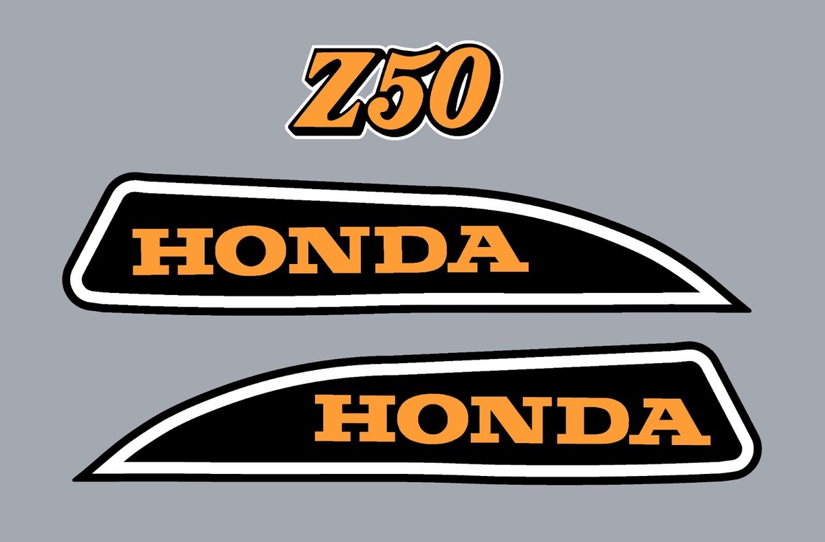 HONDA Z50 1973 K4 Tank Decals & Sidecover Logo Type B Medium