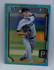 2015 1st Bowman Draft Brandon Waddell Pirates #77 Sky Blue Refractor