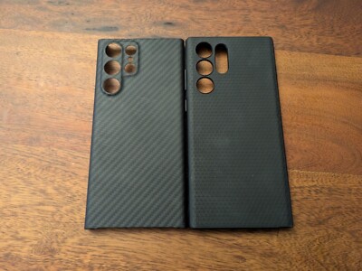 Carbon Fiber Later Case & Spigen TPU Case For Samsung Galaxy S23 Ultra