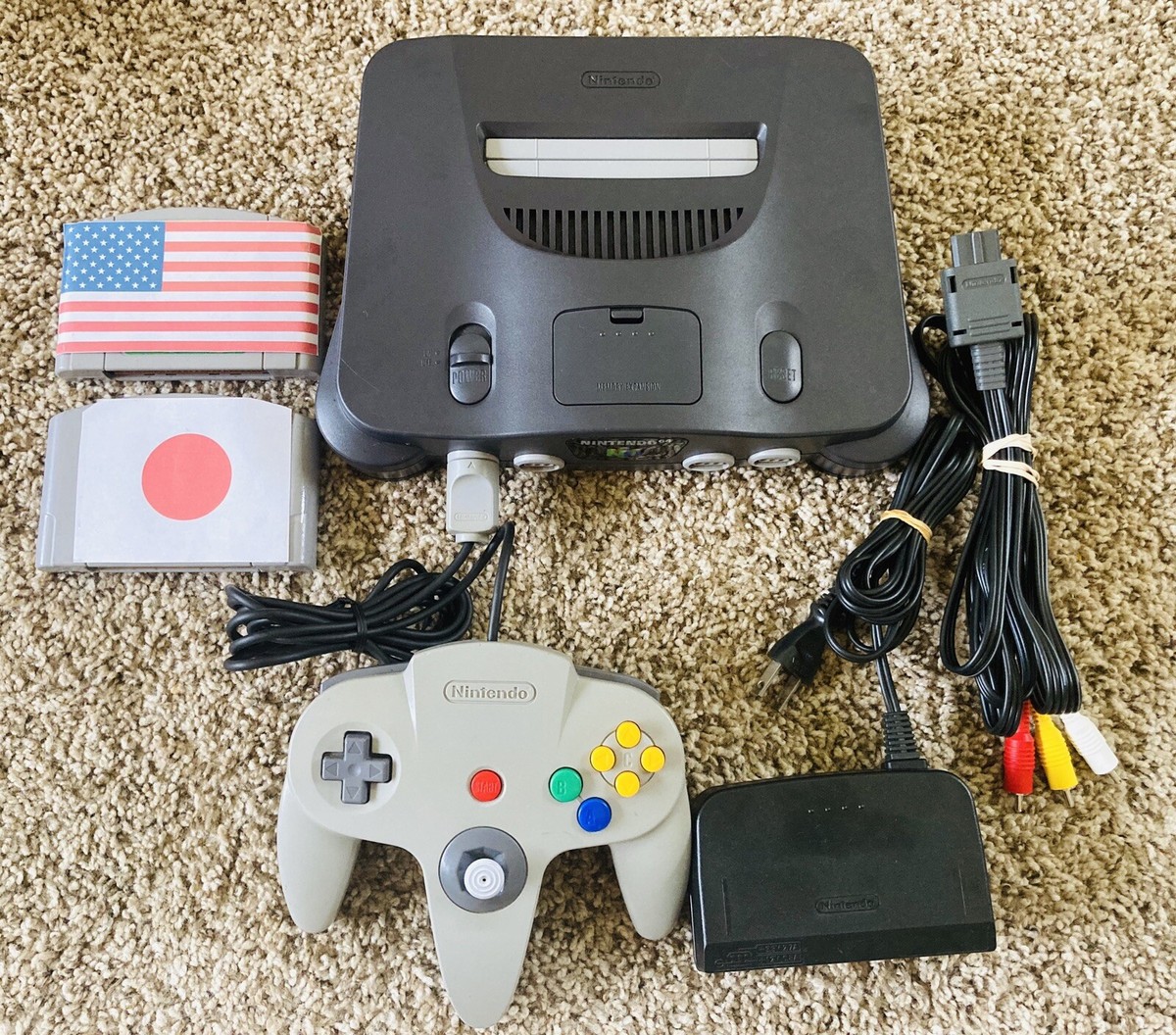 REGION FREE Nintendo 64 N64 Console Gray Set + Games *FAST