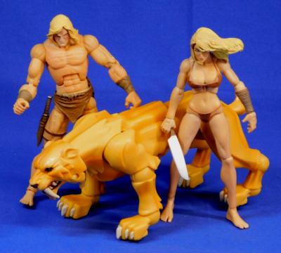 MARVEL LEGENDS SDCC SAVAGE LAND KA-ZAR SHANNA ZABU 3PK 2008 HASBRO