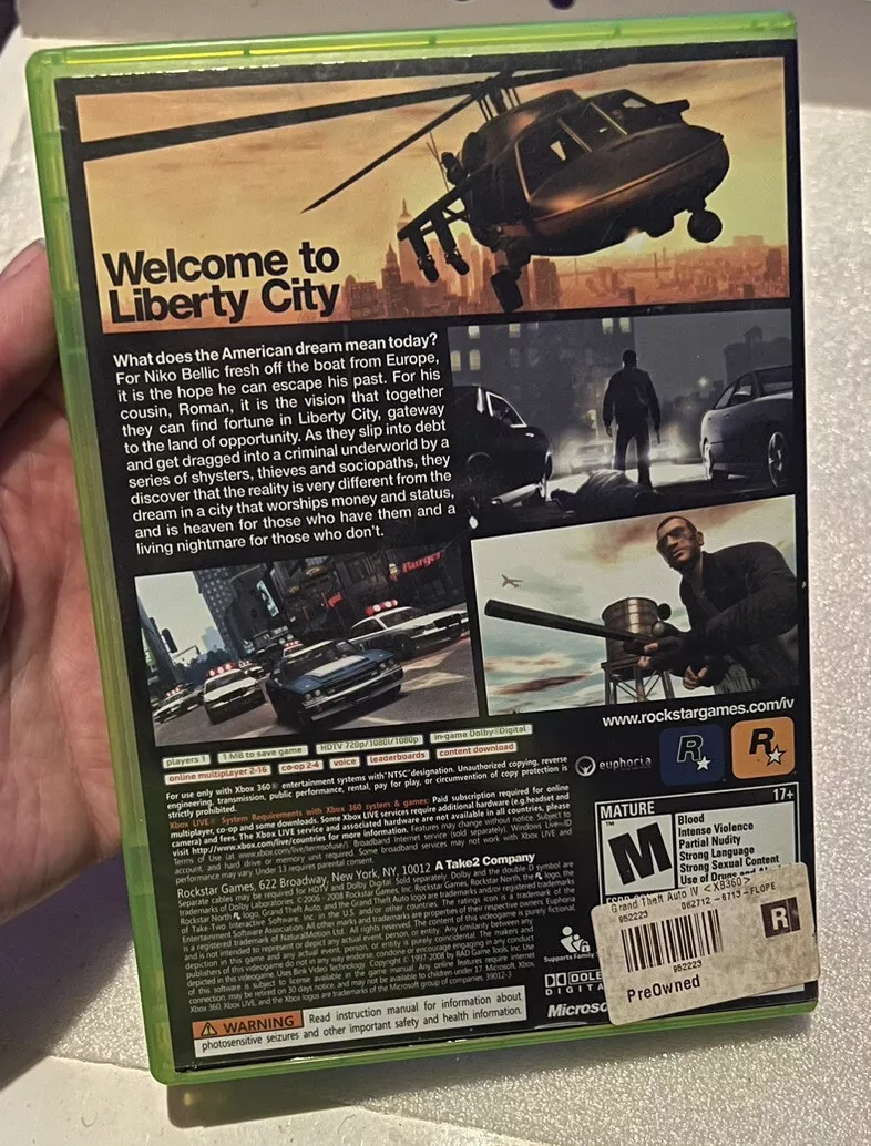 Grand Theft Auto 4 GTA 4 (Xbox 360) No Manual Tested | eBay