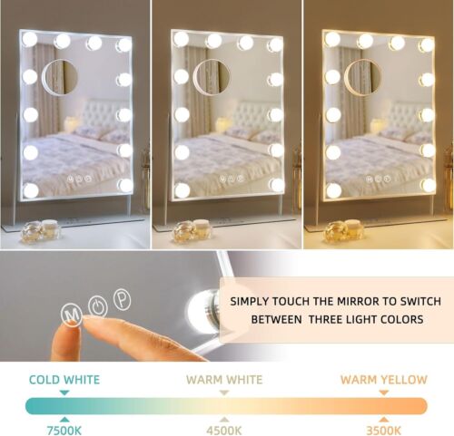 FENCHILIN Vanity Mirror with Lights Makeup Mirror with Lights 12 LED Bulbs Ligh* - Picture 5 of 5