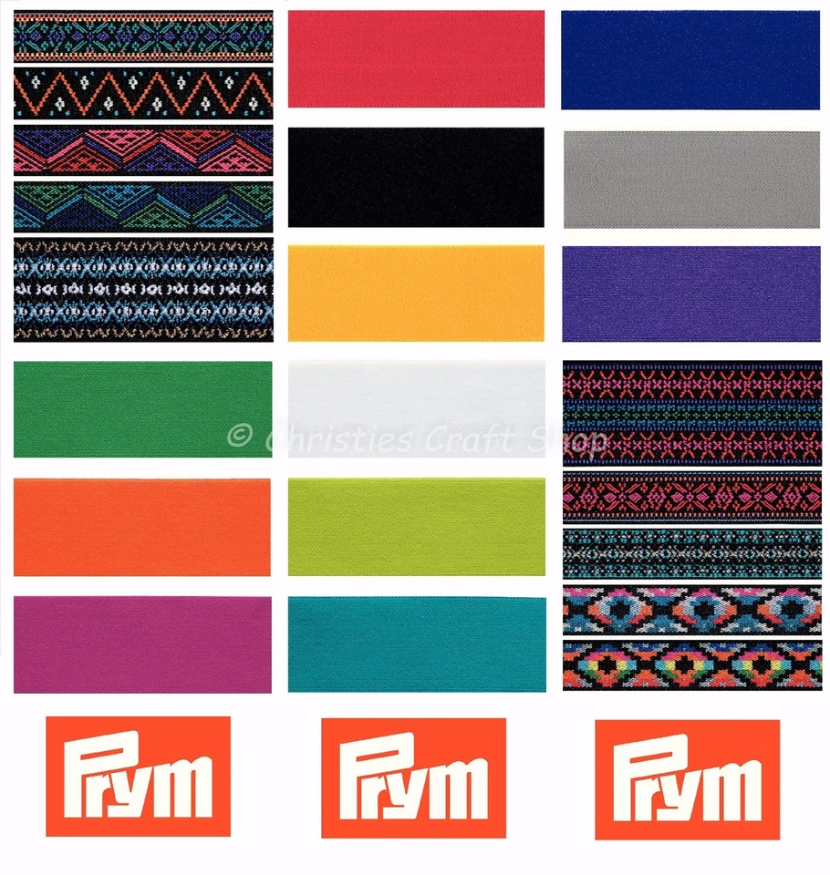 Prym Waistband Clothing Elastic Choice of 22 Styles Sold Per Metre