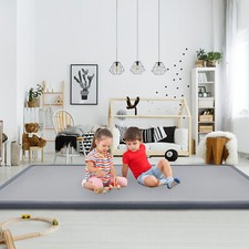Non-Slip Velvet Crawling Mat Memory Foam Baby Floor Soft Cushion Mat for Gaming