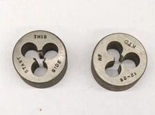 2 Kromhard 12-28 NF Round Dies 1" OD Solid Die Carbon Steel CS USA NEW