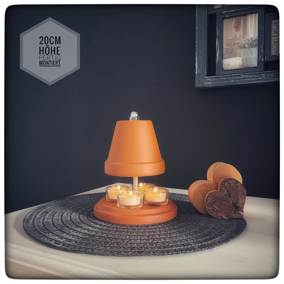 20-27cm Teelichtheizung Teelichtofen Kerzenofen Tischkamin Teelichthalter NEU - Bild 2 von 4