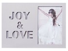 MELINERA LED Bilderrahmen Deko Joy & Love beleuchteter Schriftzug