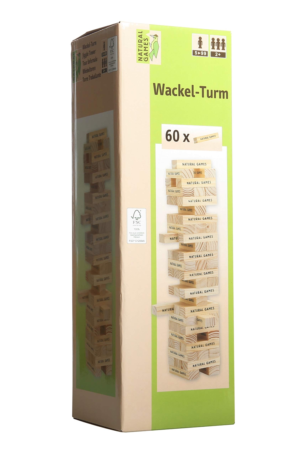 VEDES Großhandel GmbH - Ware Natural Games Wiggle Tower with 60 Pieces