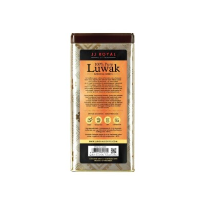 Luwak Coffee 100% Pure Luwak Ground - JJ Royal Luwak Coffee Tin