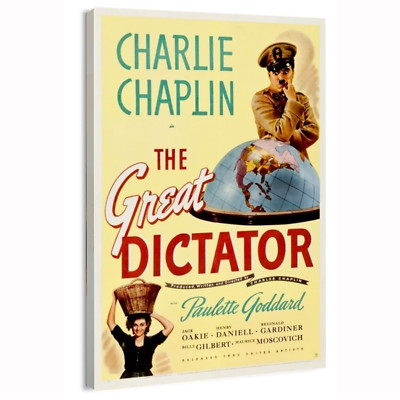 1940 The Great Dictator (United Artists) Movie Poster or Canvas Home Decor
