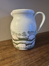 Pig Pitcher Country Style Pottery With Handle Farm Design