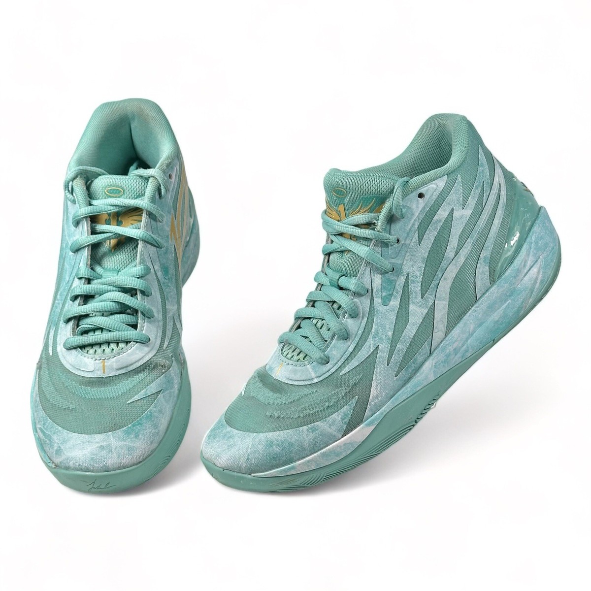Puma Lamelo Ball Jade MB. 02 Gold Lake Green Team Gold Shoes