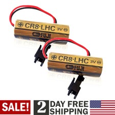 2X FUJI FDK CR8.LHC 17450 3V CR8-LHC Battery for Toto Flush Valve with Plug US