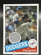 2020 Topps - 1985 Topps Baseball Relics #85R-HR Hyun-Jin Ryu (MEM)