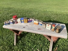 14 Vintage Metal Spice Tins; Mccormick, A & P, John, Wagner, & Sons And More