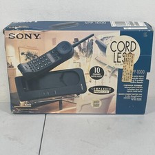 Vintage Sony Cordless SPP - 1000 10 Channel Auto Select Black Telephone