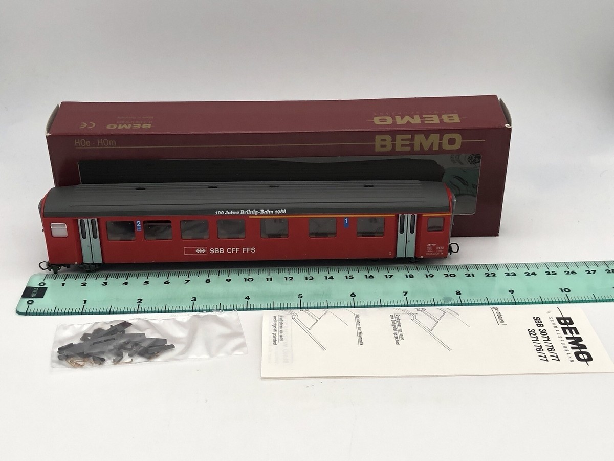 BEMO 3277 429 - SBB Brünig AB 409 rot Typ III 1./2.Kl H0m (Gebraucht
