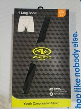 Athletic Works DriWorks Youth Compression Short. Long Short Sizes S 6-7