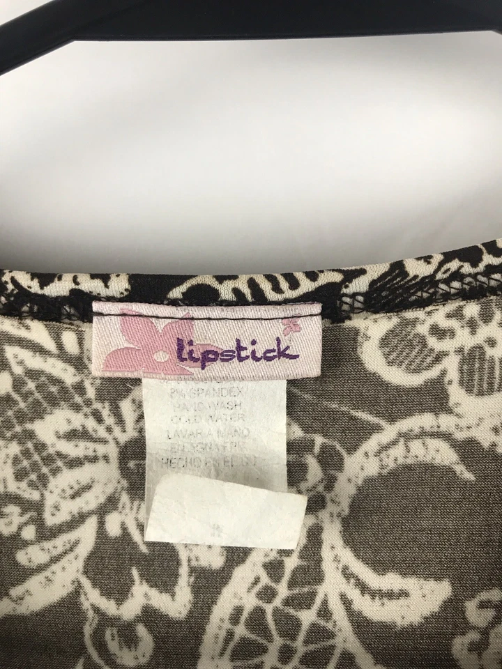 Camisa lápiz labial para mujer manga corta mediana cuello en V Foto 4 de 4