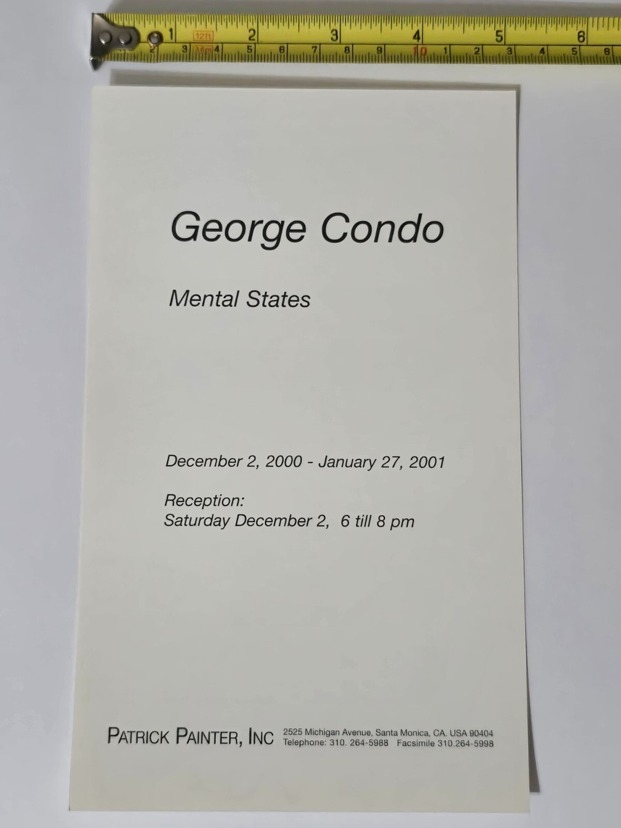 GEORGE CONDO 2001 MENTAL STATES EXHIBITION ART SHOW CARD PAINTING