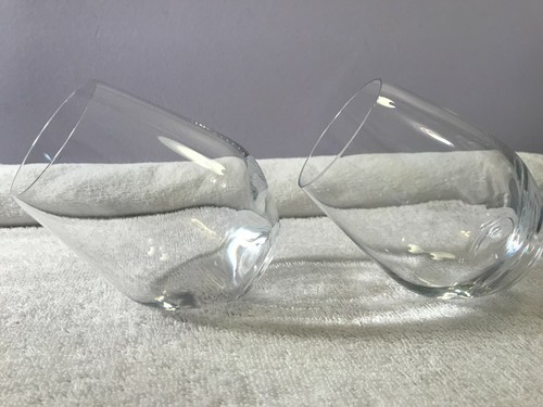 Lenox crystal set of 2 stemless wine glasses ex3218 - Picture 4 of 7