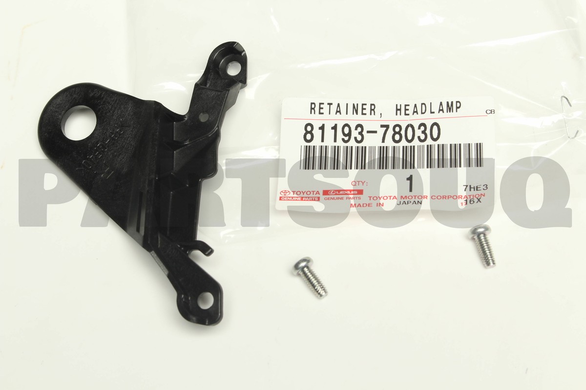 8119378030 Genuine Toyota RETAINER, RH HEADLAMP PROTECTOR, UPR LH  