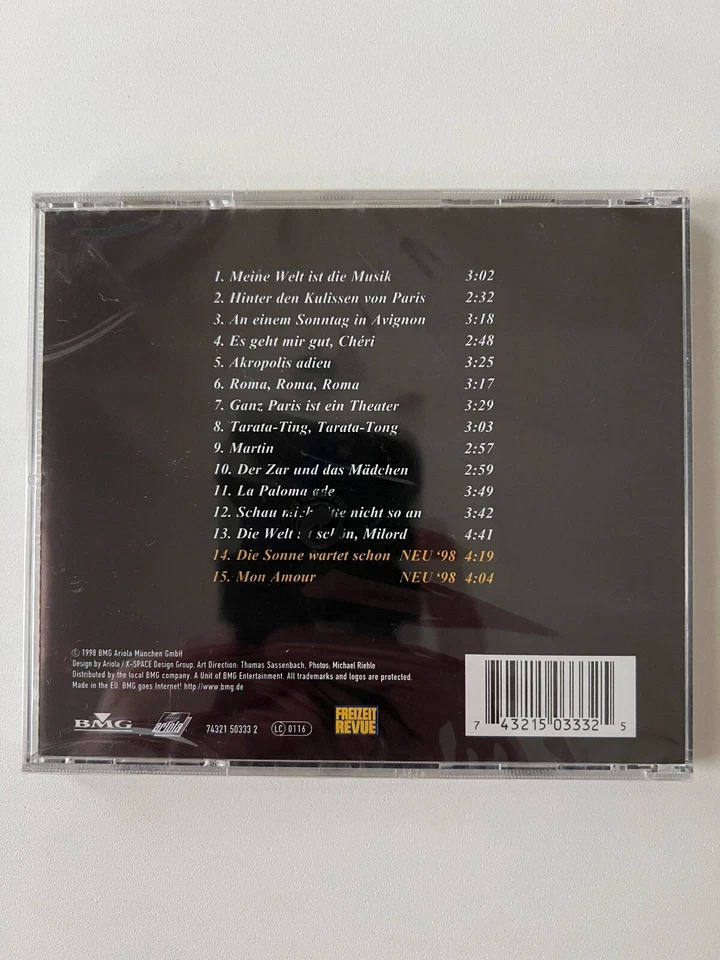 Mireille Mathieu Meine welt is Die Musik 1998 BMG Ariola NEW SEALED Import - Image 2 of 3
