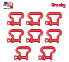 8PK Crosby Web Sling Shackle for 2ply Web Sling S-281, 4.5Ton WLL, 1021057 - Red