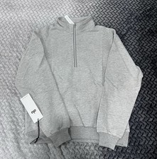 Alo Grey Quarter Zip Women  s Size S