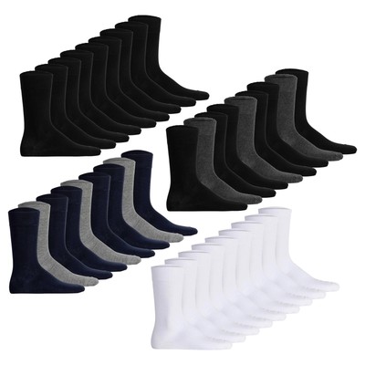 Hudson Unisex Socks, 9 Pack - Easy, Comfort Band, Basic Socks, Solid Color