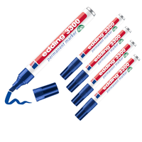 5 X Edding 3300 Permanentmarker Blau Permanent Marker Stift Wasserfest 1-5Mm Neu