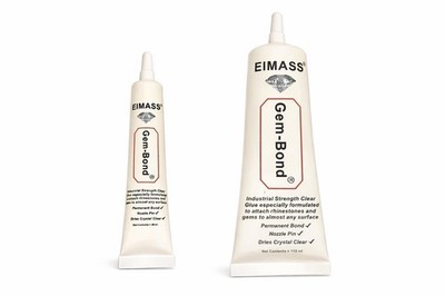 Strasskleber, EIMASS  Industriefestigkeitsklebstoff für Kristalle, Edelsteinbindung  