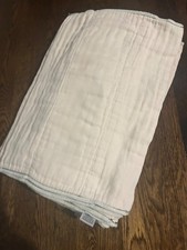 OsoCozy Prefold Cloth Diapers 100 Cotton, White, Size 2 15-30 lbs lot of 12