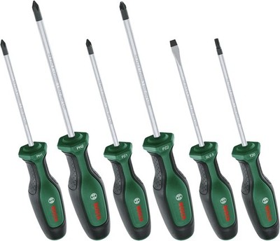 Bosch Schraubendreher-Set, 6-teilig (Hochwertiger Schraubenzieher