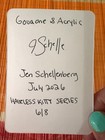 ACEO ORIGINAL HAIRLESS CAT SERIES 6/8 Gouache PAINTING kleptodog signed art — photo 3