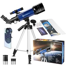 Telescope for Kids  Adults, 70mm Aperture 360mm Refractor 15X-150X Telesco...