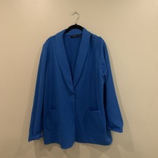 Susan Graver Weekend Blue Blazer XL