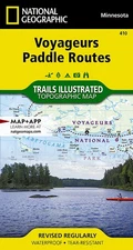 National Geographic Trails Illustrated MN Voyageurs Paddling Routes Topo Map 410