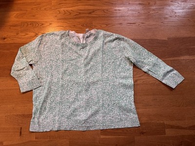 COS, dünnes Shirt, grün gesprenkelt, Gr. S