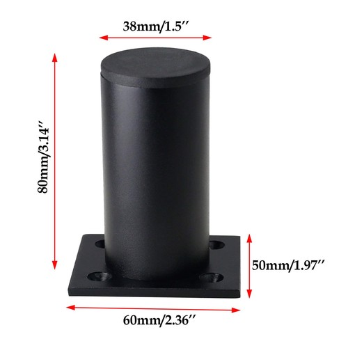 Set of 4 Furniture Legs 3 Inch, Adjustable Aluminum Alloy Cabinet Legs ...