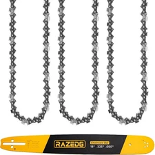 RazEdg18 Inch Chainsaw Bar and Chain Combo, .325" Pitch, 050" Gauge, Yellow 
