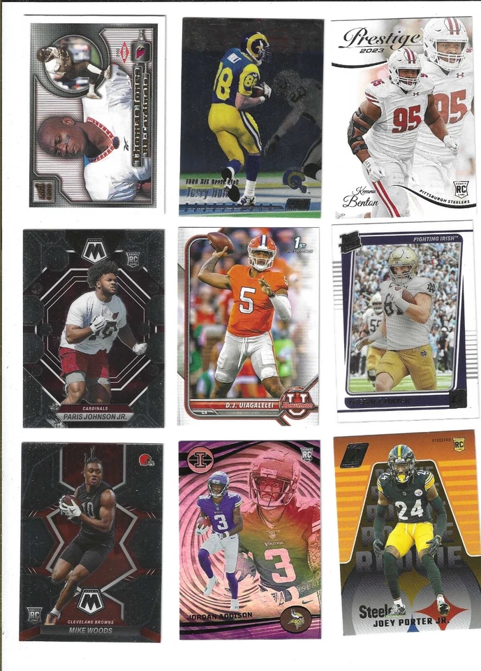 18 NFL Rookies Cards: Bijan Robinson, J.J. McCarthy, Bryce Young, Jaren Hall, Da - Image 2 of 2