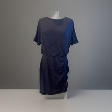 Express Black Mini Dress Rouched Hem Small Lightweight