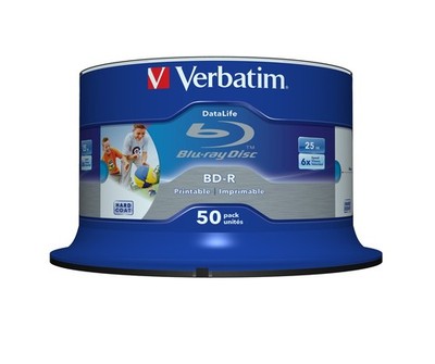 0023942438120 Verbatim 43812 Leere Blu-Ray Disc BD-R 25 GB 50 Stück(e) Verbatim